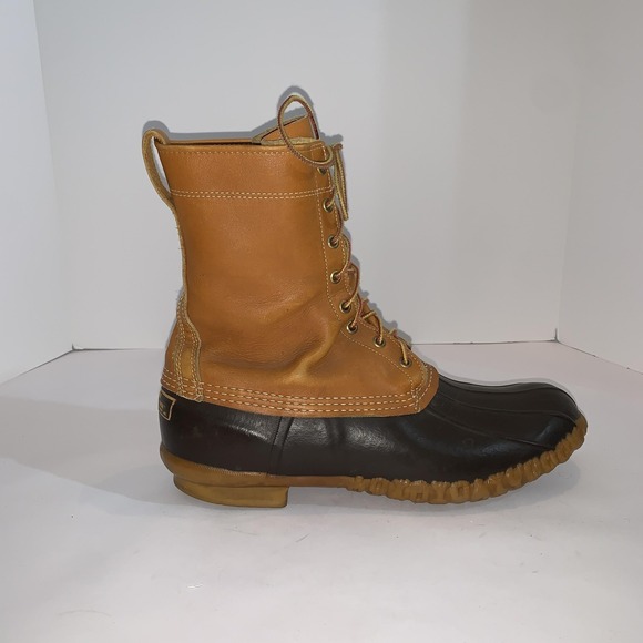 L.L. Bean Maine Hunting Boots Mens 12 Brown Leather Duck Waterproof USA main image 13